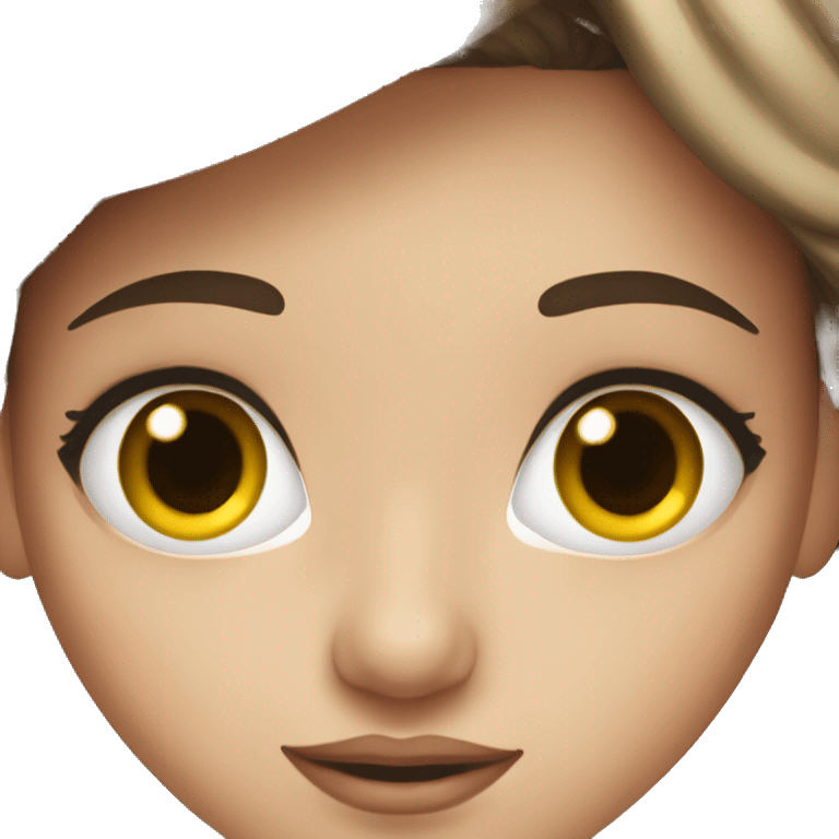 Brunette girl with big prettyeyelashes emoji