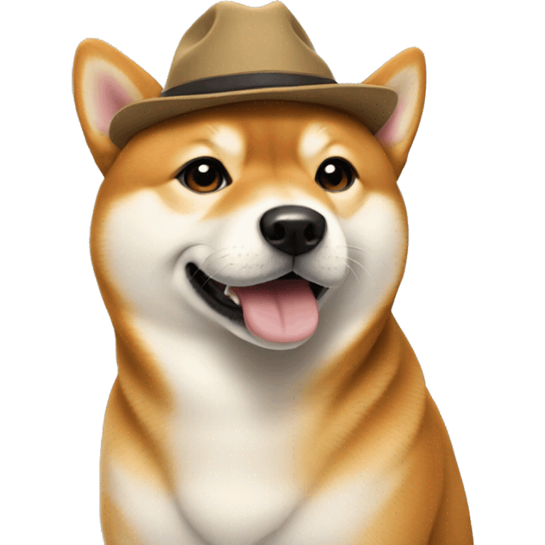 Shiba wearing a hat emoji