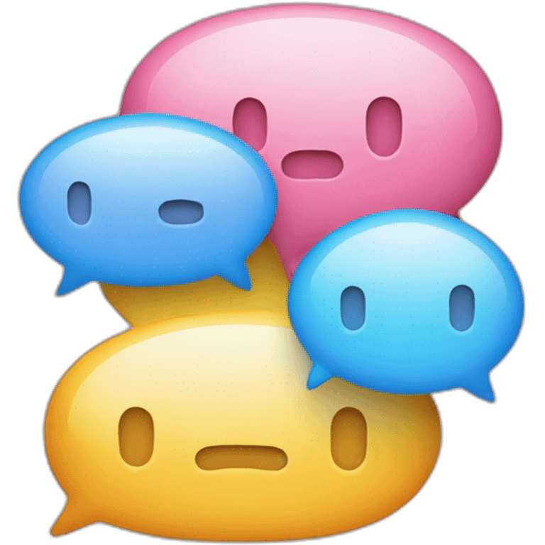 3 Rounded chat bubbles emoji