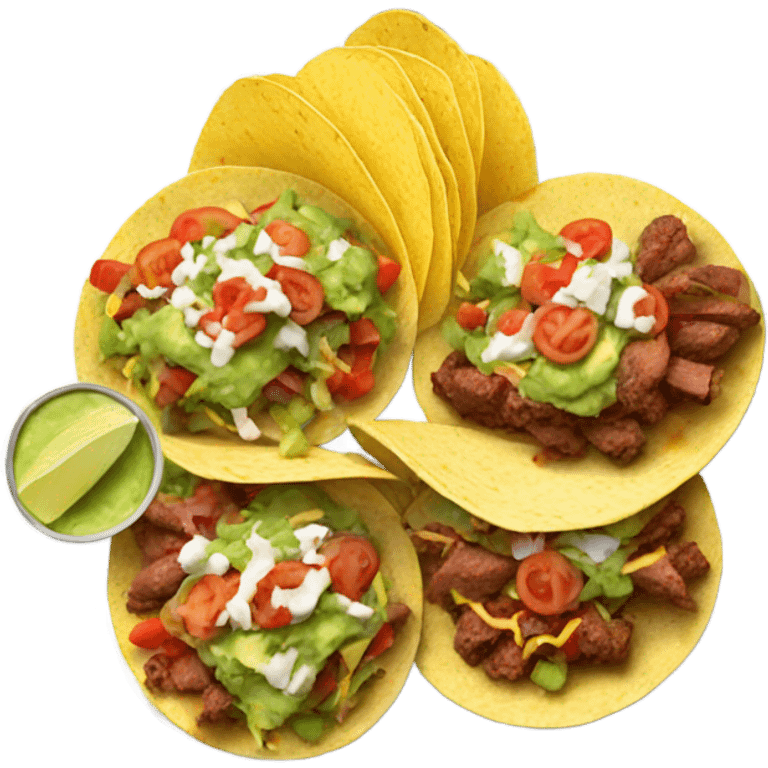 Tacos on plate emoji