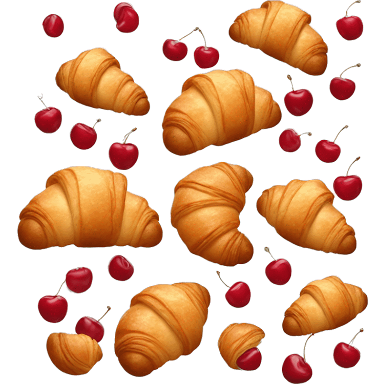 croissant with cherries emoji