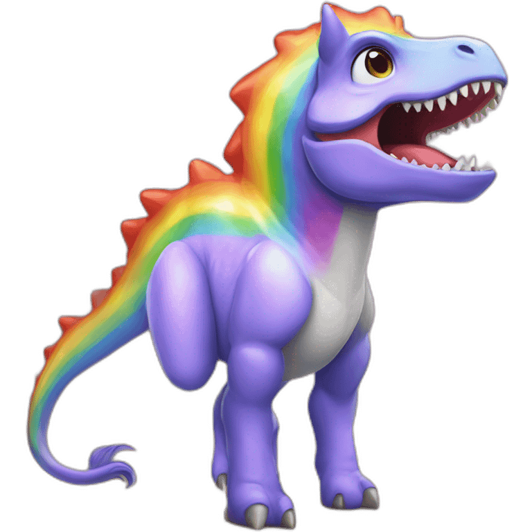 tyrannosaurus-unicorn-rainbow-cute emoji