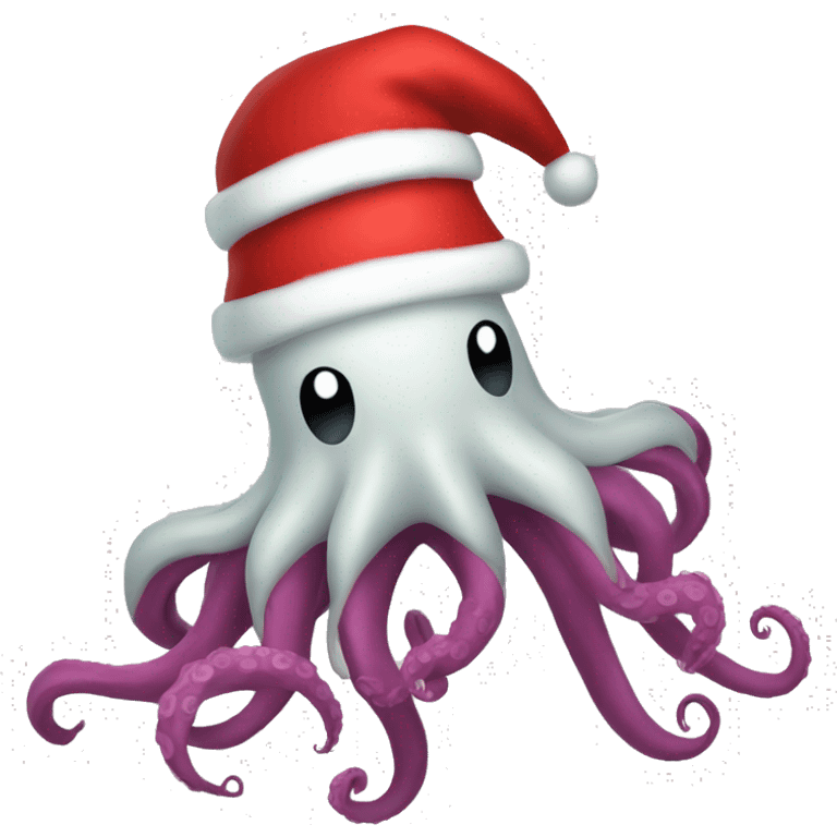 tentacles santa hat emoji