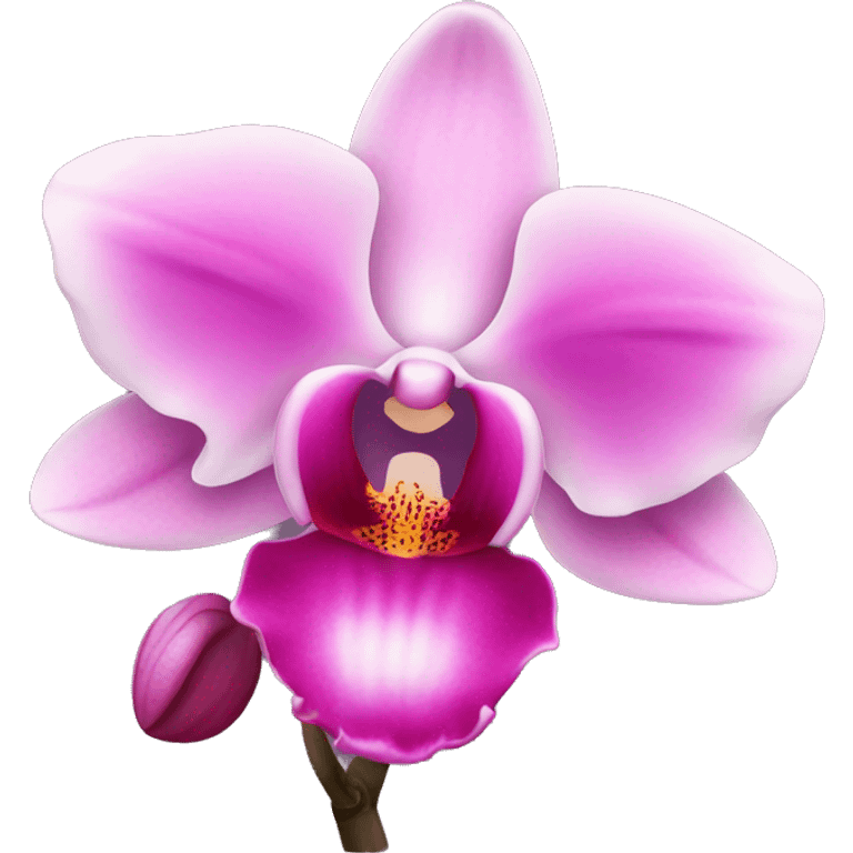 pink orchid emoji