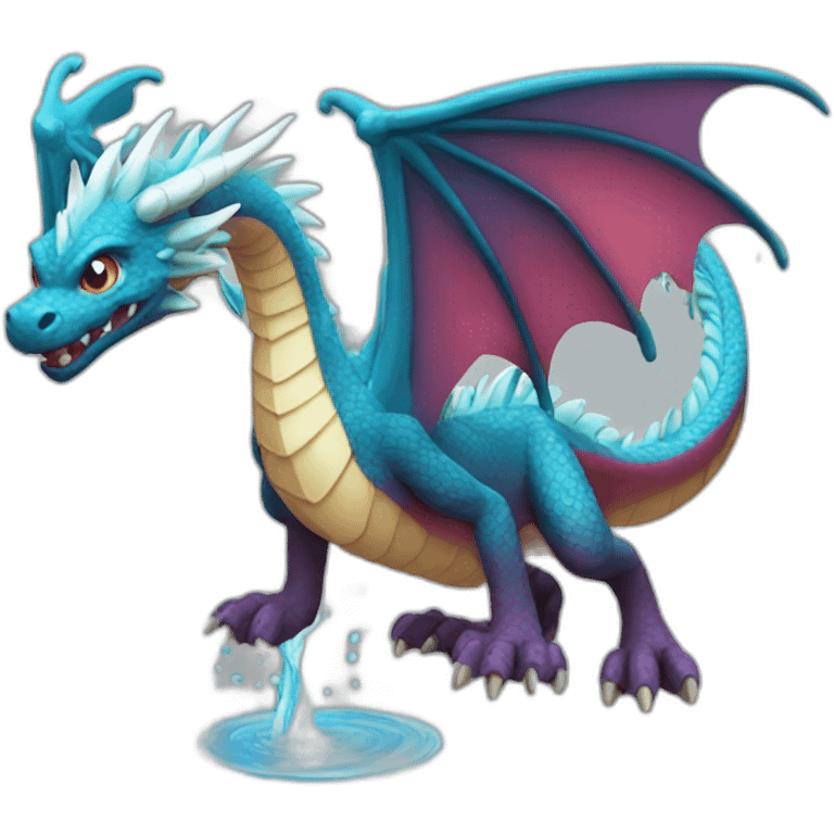 sky dragon with water tail emoji