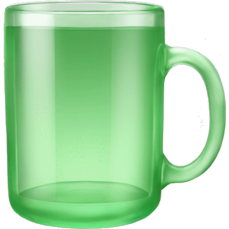 Light green transparent glass mug emoji