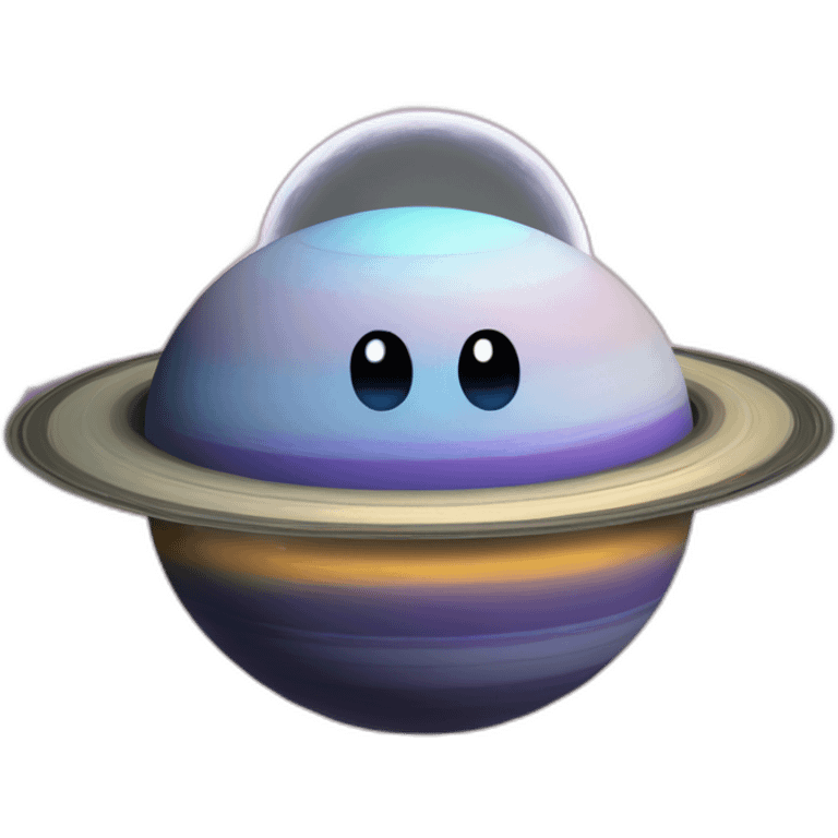 beaming Saturn emoji