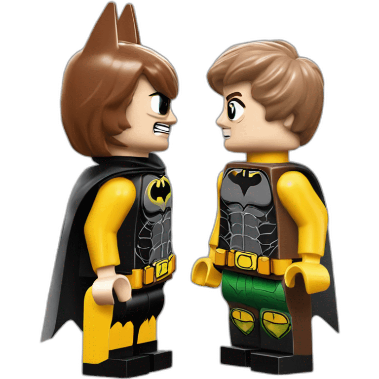 lego batman and robin kissing emoji