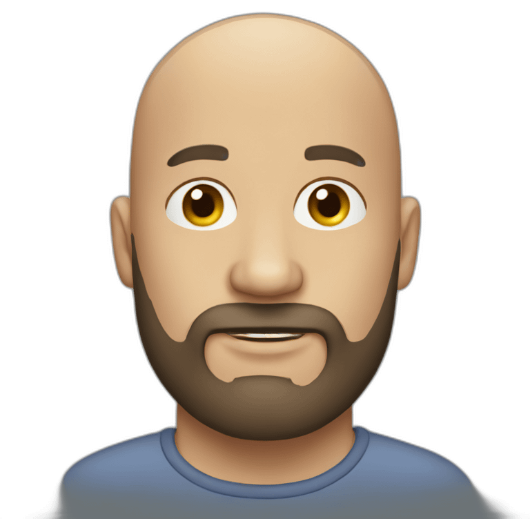 bald man with beard  emoji