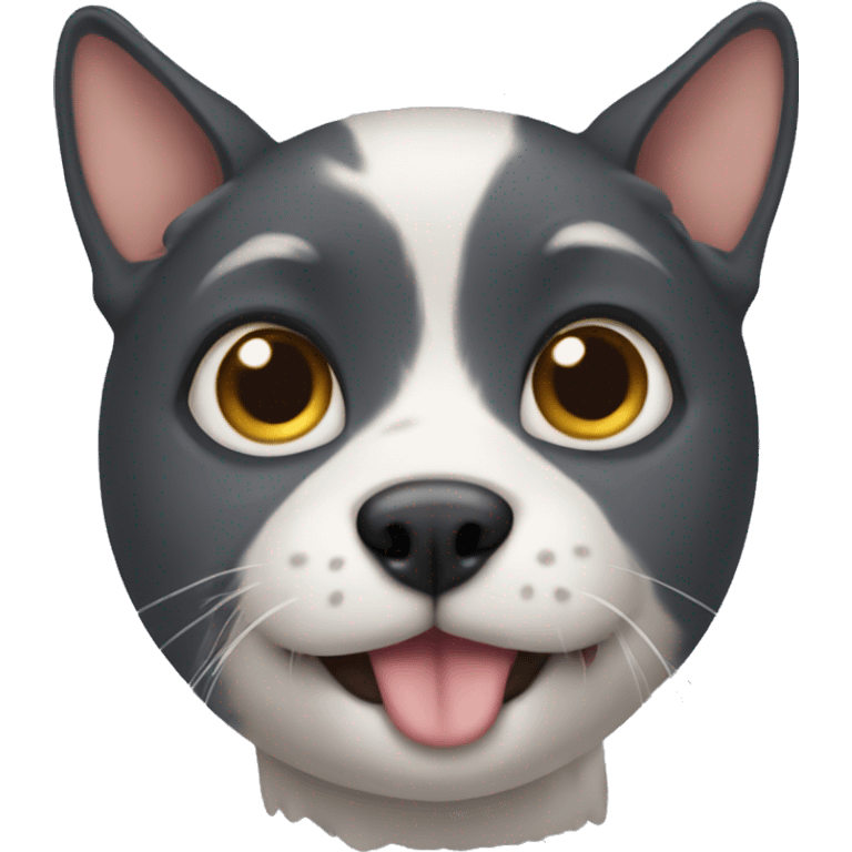 Cat disguising as a dog emoji