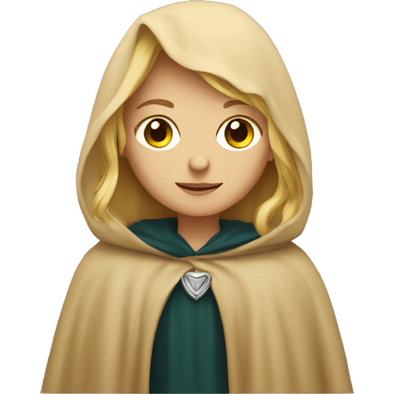 blonde haired girl in a cloak emoji