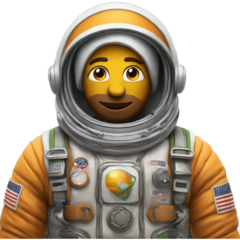 farmer emoji as an astronaut emoji