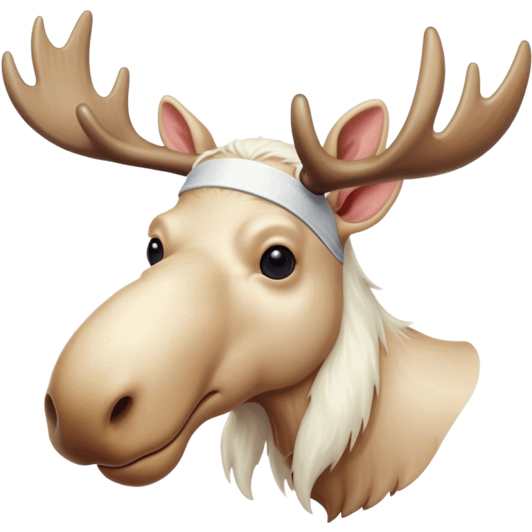 albino moose with an eyepatch emoji