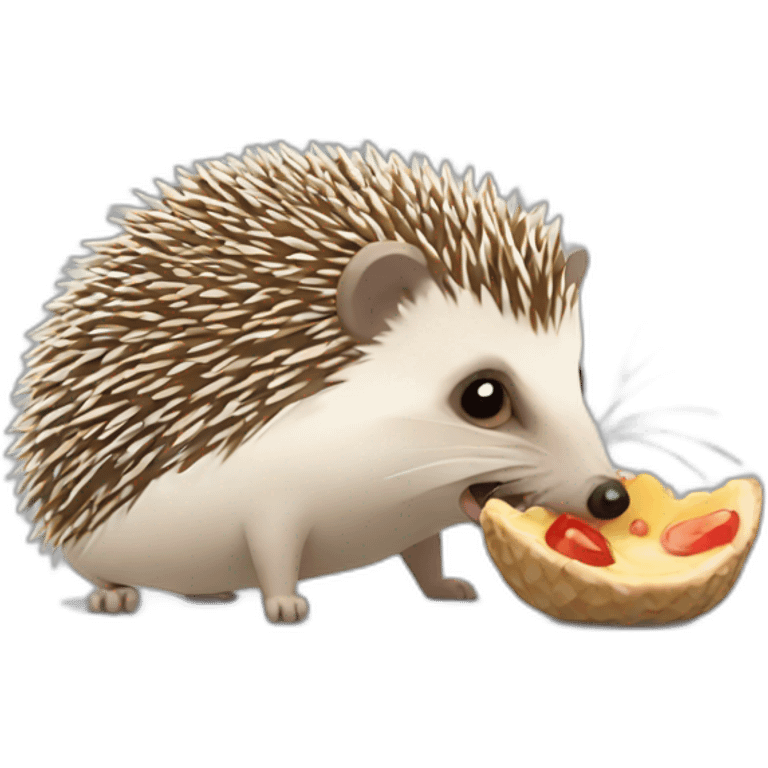 Hedgehog eating something tasty emoji