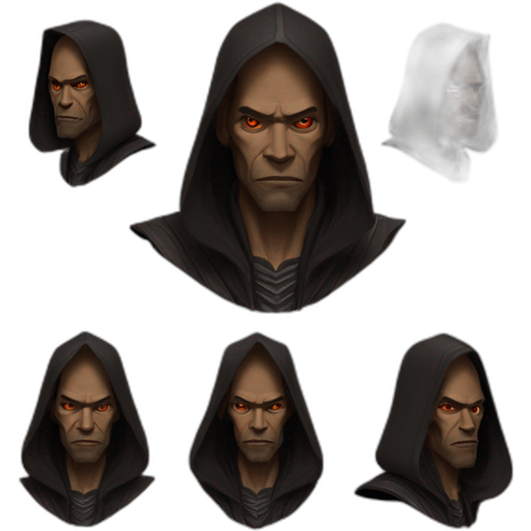 hyperrealist sith jedi in world of warcraft without facial hair emoji