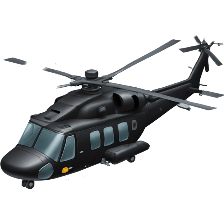 Black helicopter emoji