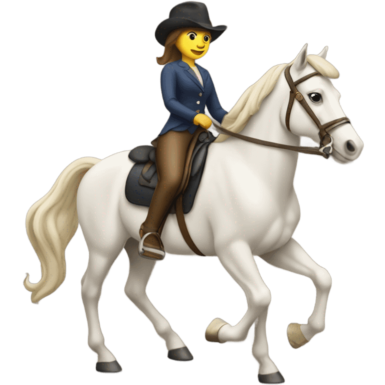 Lady riding a horse emoji