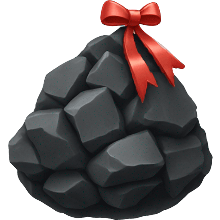 Lump Coal with a bow emoji