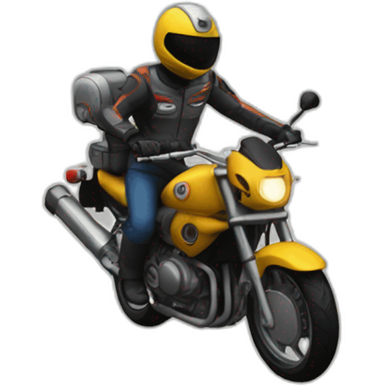 Motobike tp the moon emoji