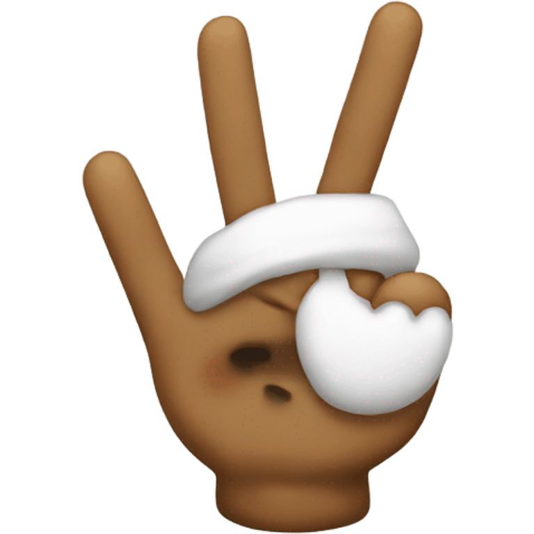 Santa peace hand emoji