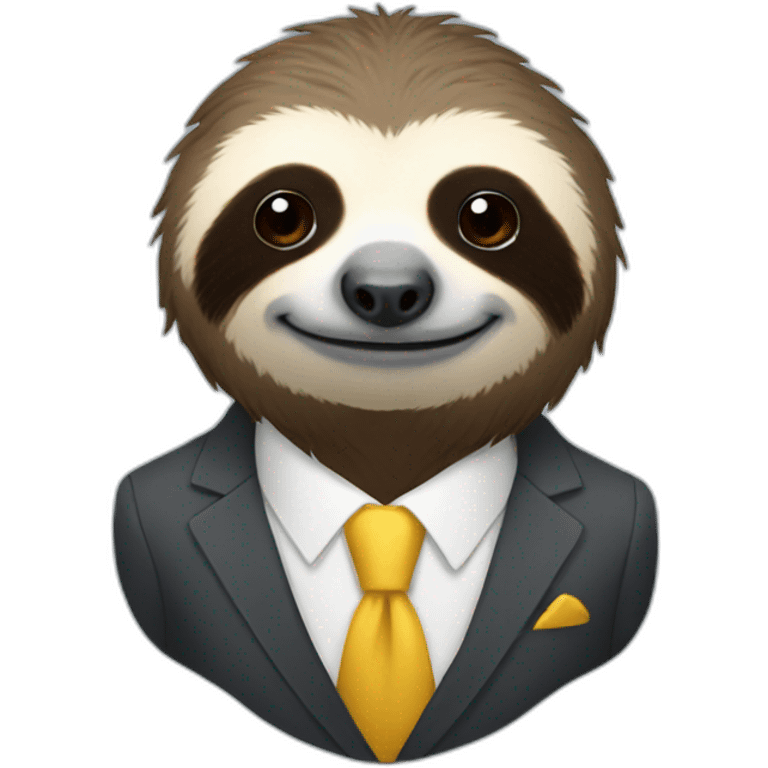 sloth in a suit emoji