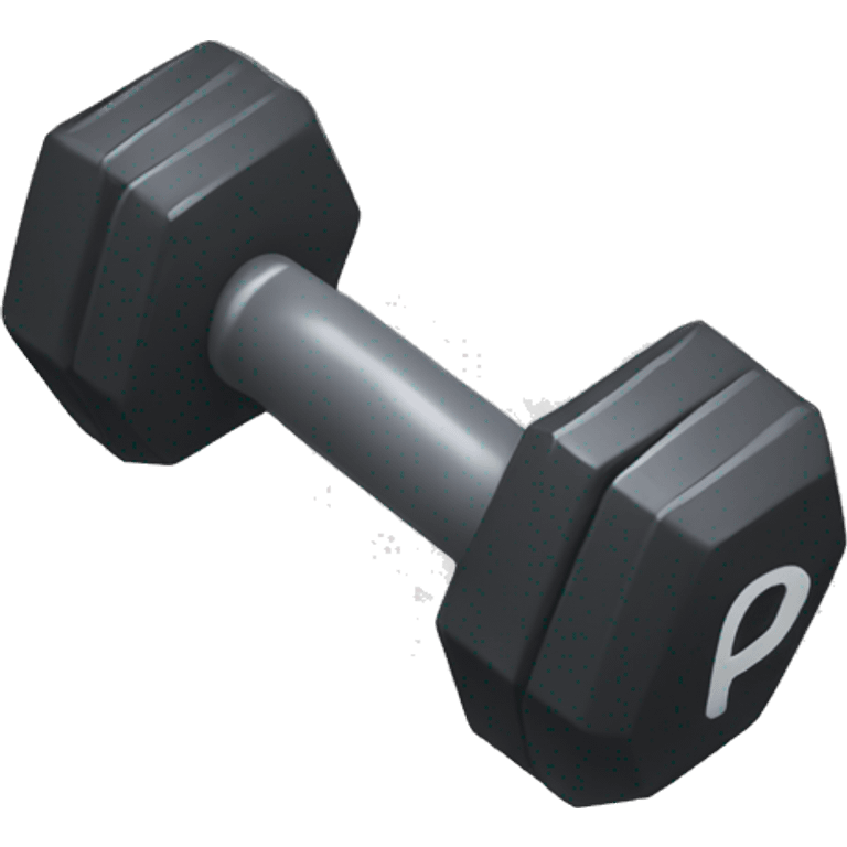 single small dumbell, with 1KG on ir emoji