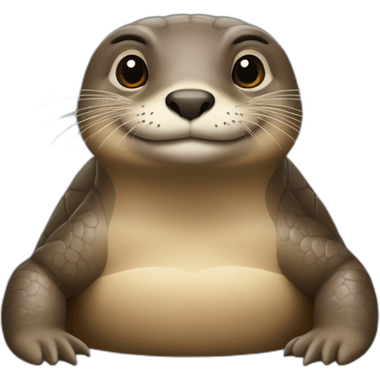 Loutre sur une tortue  emoji