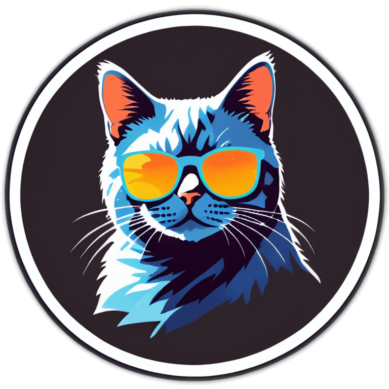 Cat with sunglasses emoji