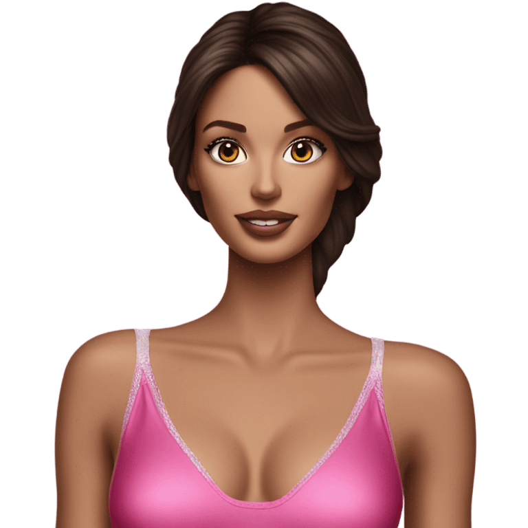 Hyper realistic Victoria’s Secret model brunette  emoji