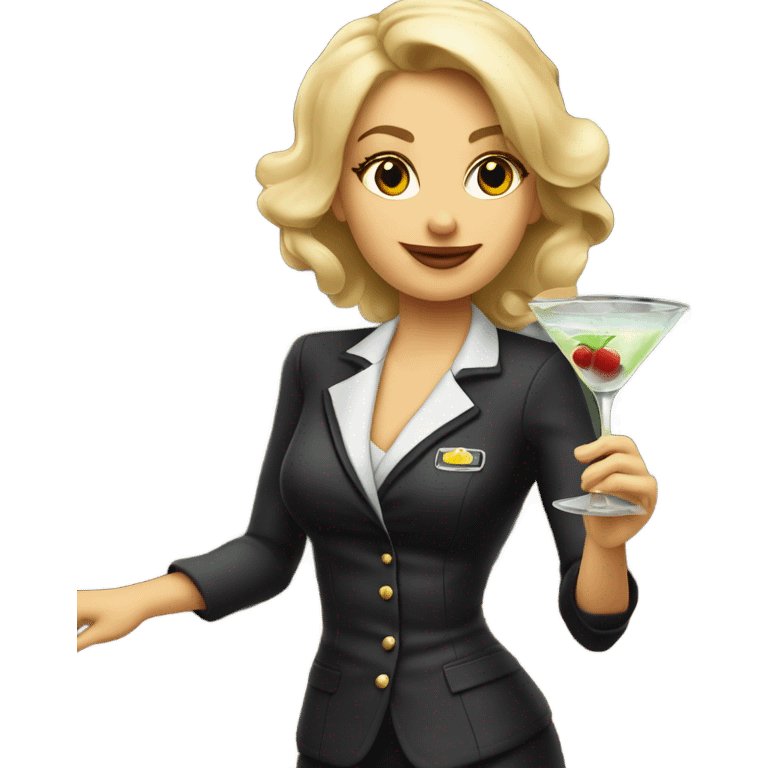 blonde bartender making a martini  emoji