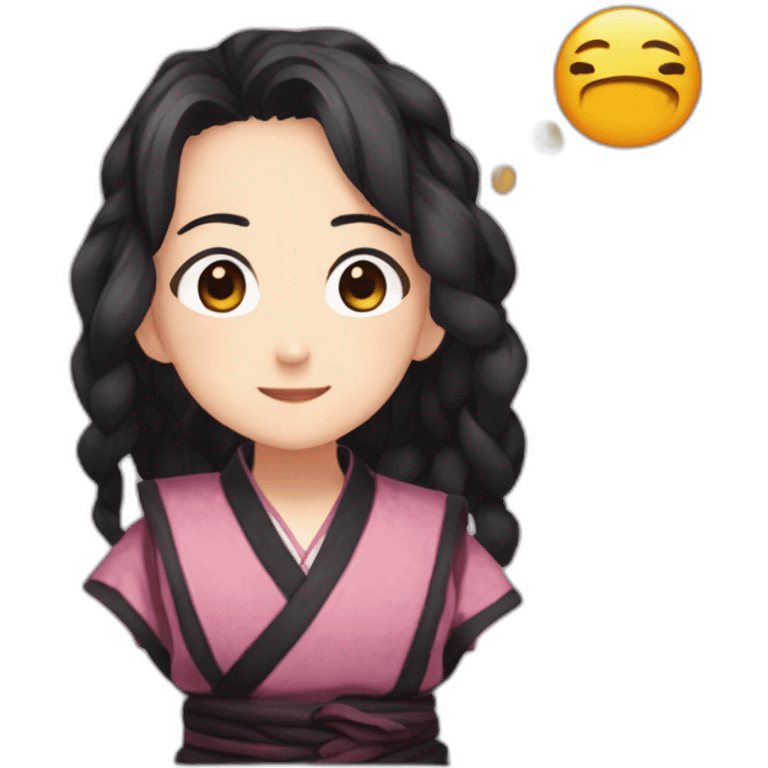 Nezuko qui touche sont nee emoji