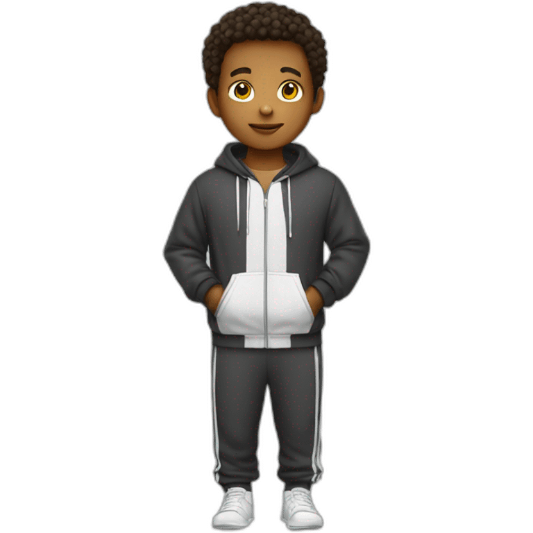 boy wearing a tracksuit full body emoji