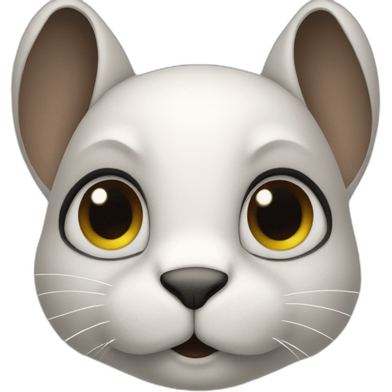 lapin avec les contours de yeux noir emoji