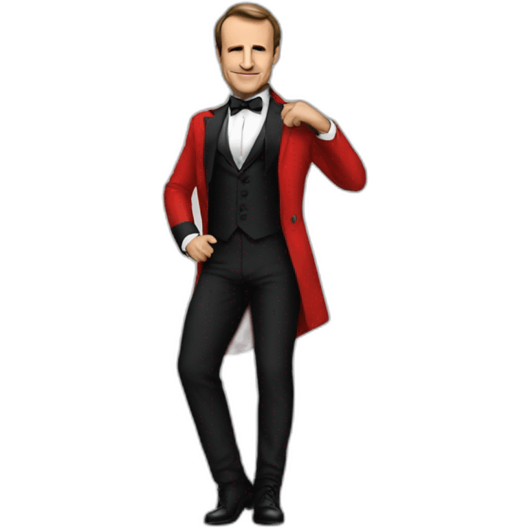 Macron as a stripper emoji