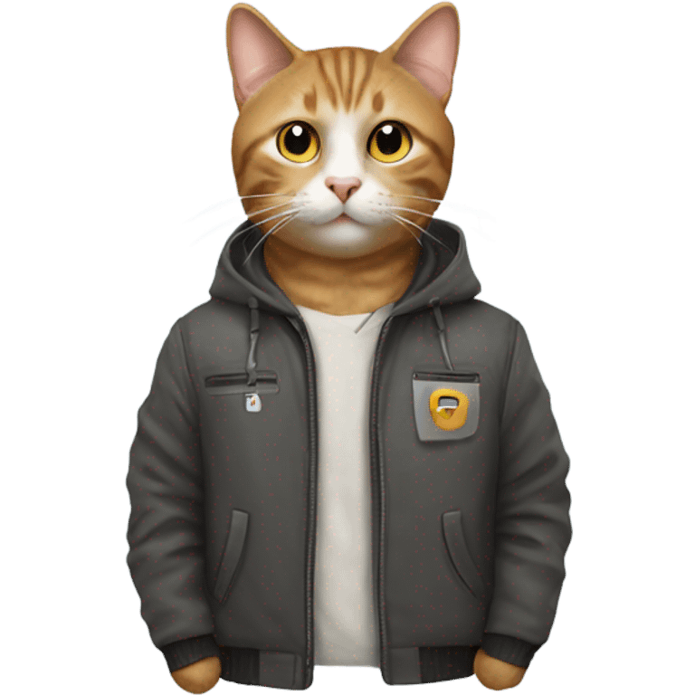 Cat wearing jacket  emoji