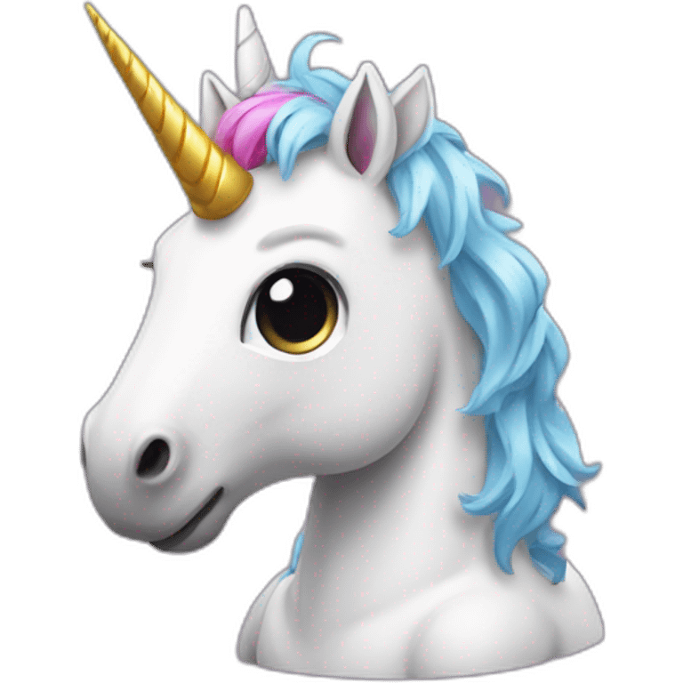 Unicorn playing videogames emoji