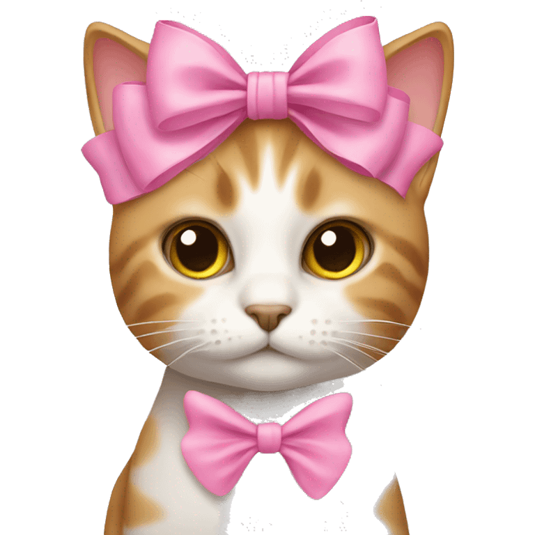 Cat with pink bow emoji