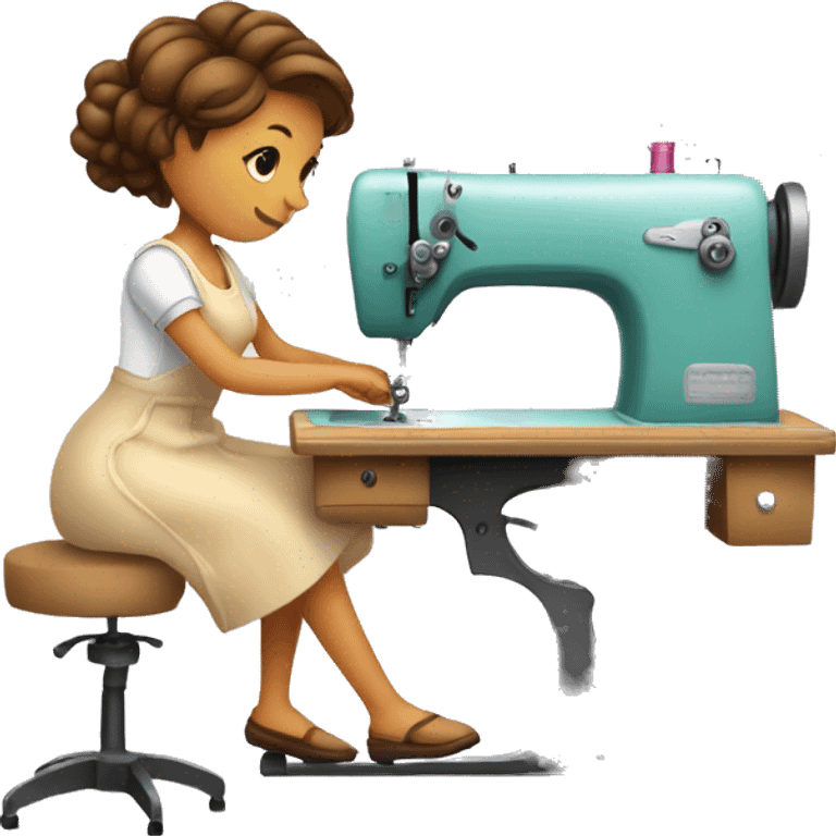 create an emoji of a seamstress sitting at the machine sewingcreate an emoji of a seamstress sitting at the machine sewing emoji