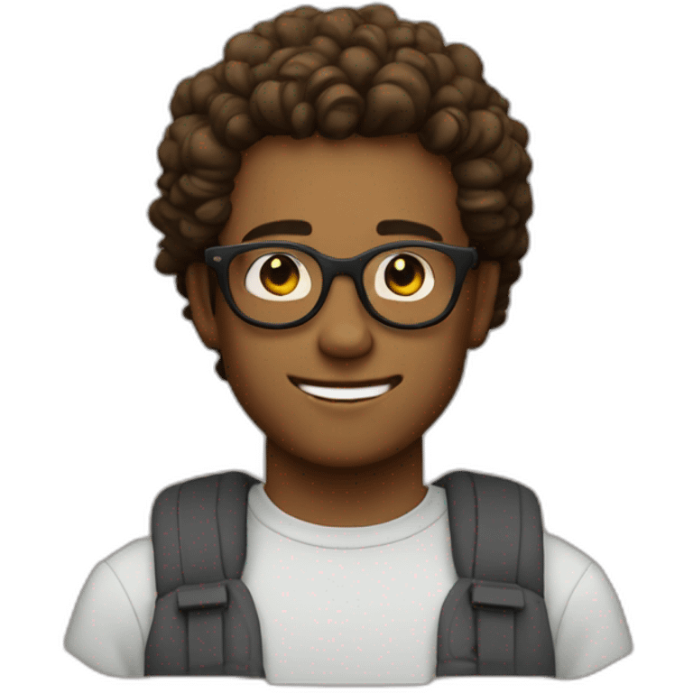 cool dudedd with round glasses Blake  emoji