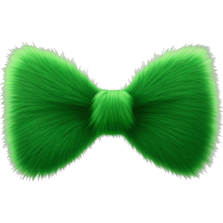 Green furry bow emoji