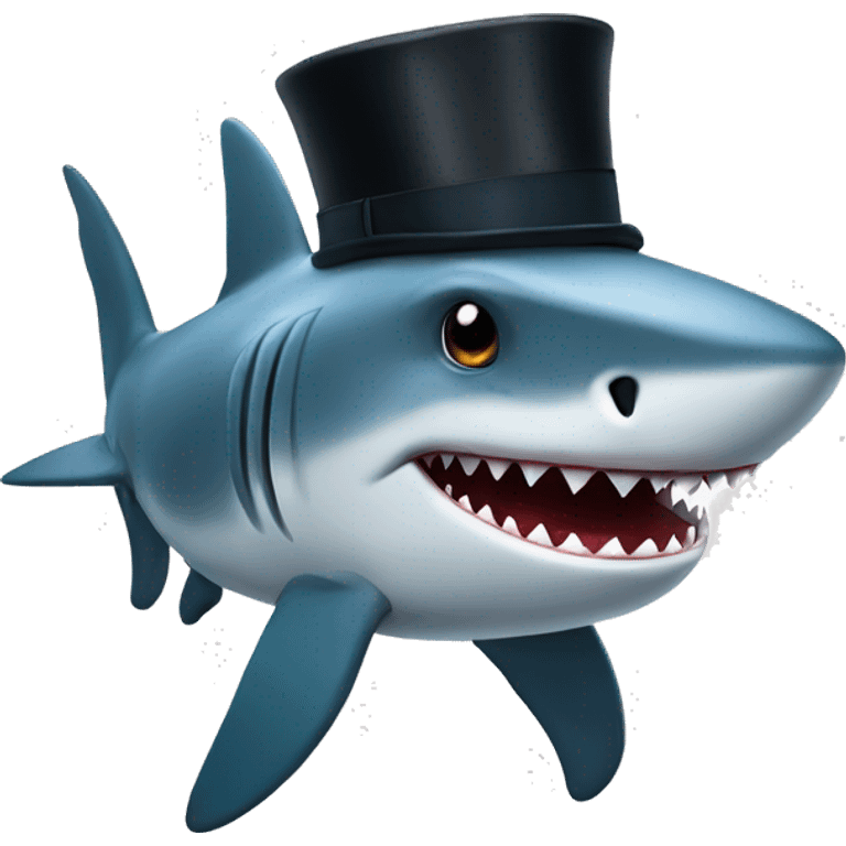 shark wiht tophat emoji