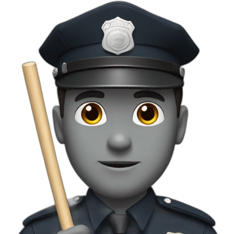 policeman with baton emoji