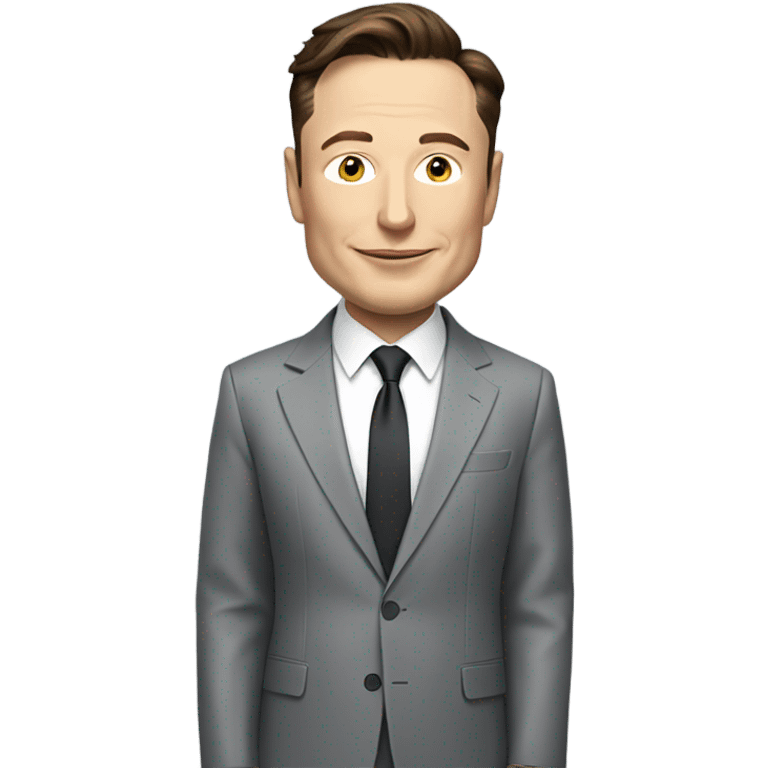 Elon musk in grey suit emoji