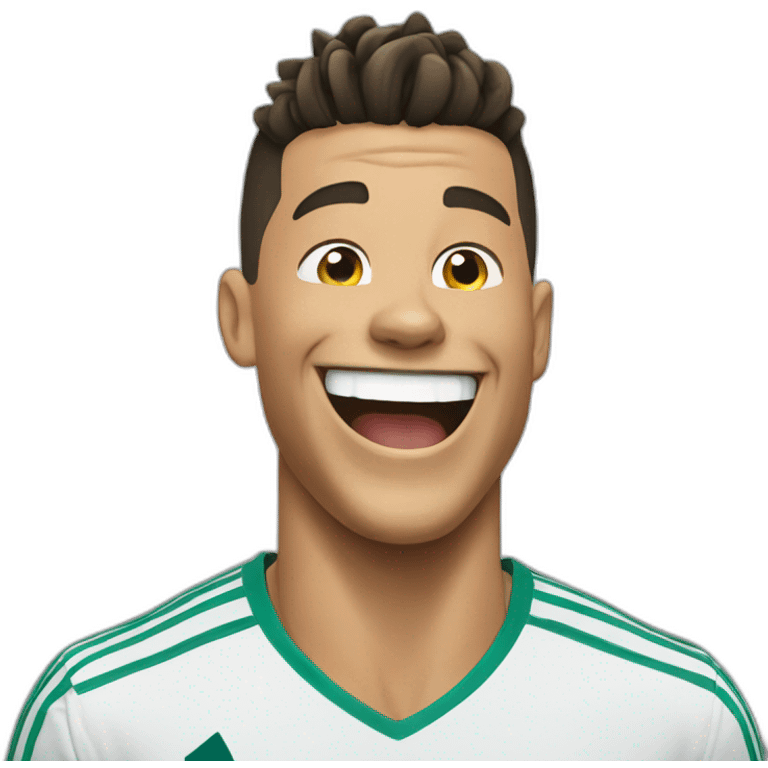 Ronaldo laughing emoji