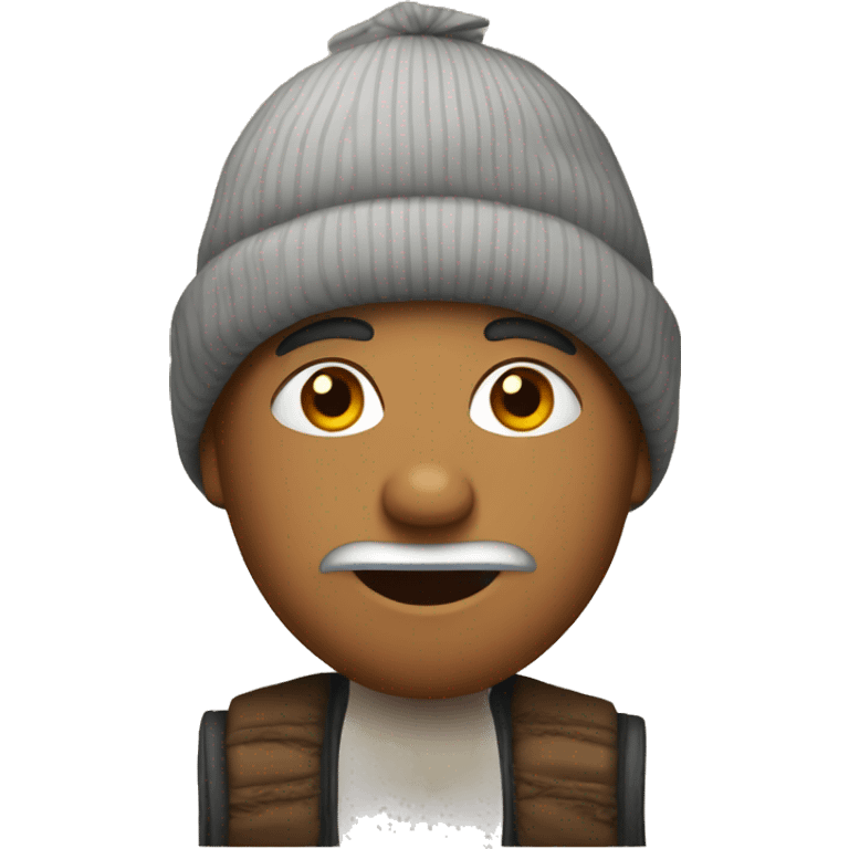 Indian wearing a sock cap  emoji