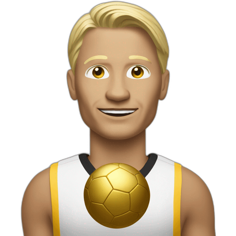 Haaland with a gold ball emoji