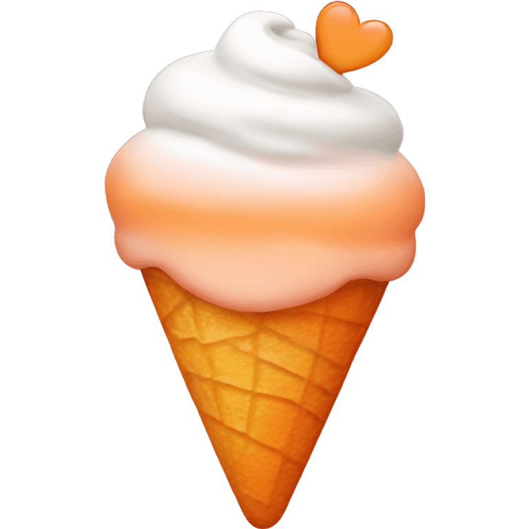 Creamsicle heart emoji