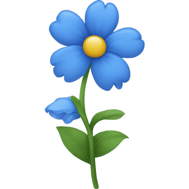 Blue flower emoji