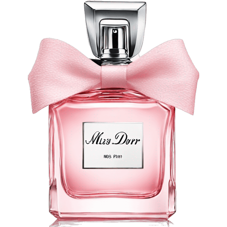 Light pink Miss Dior perfume with bow emoji