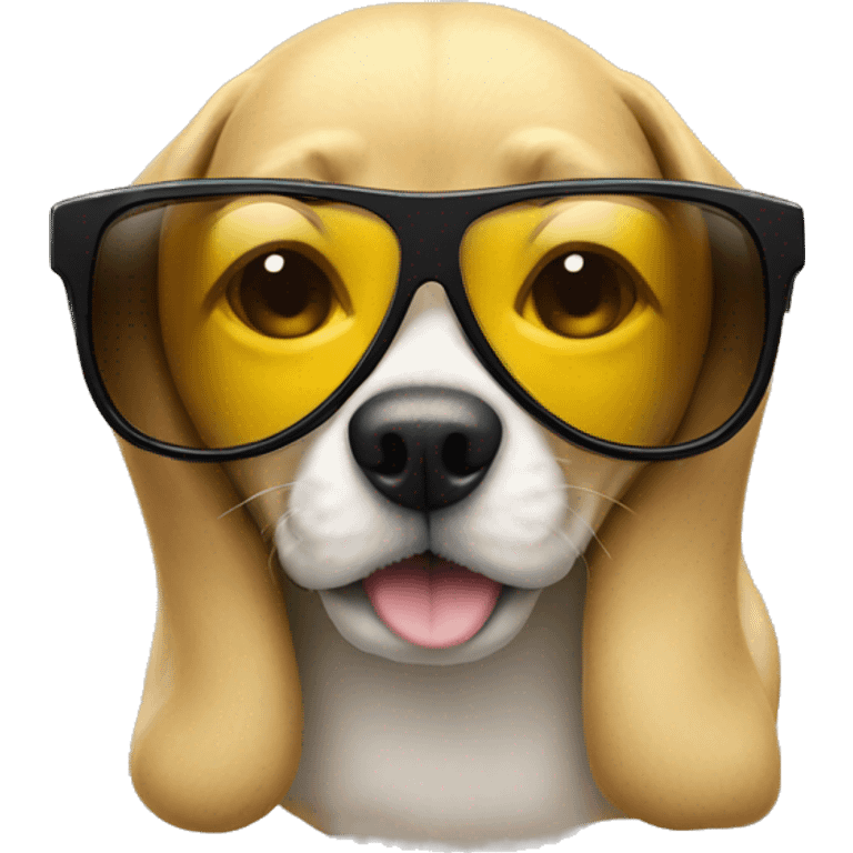 dog waring a sunglases and hodie emoji